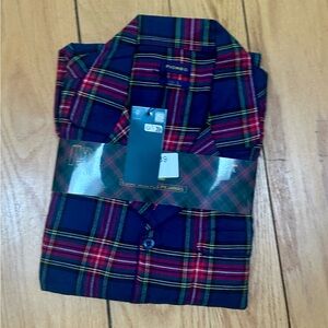 Massimo PIOMBO Men's Plaid Shirt - Blue and Red